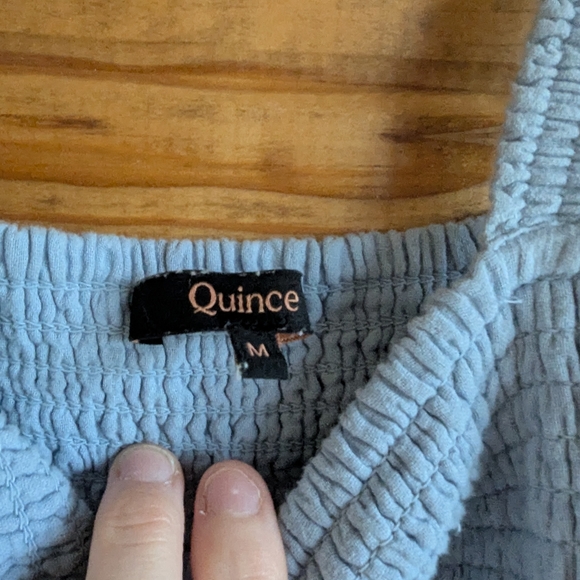 Quince Light Blue Organic Cotton Maxi Dress - Picture 2 of 3